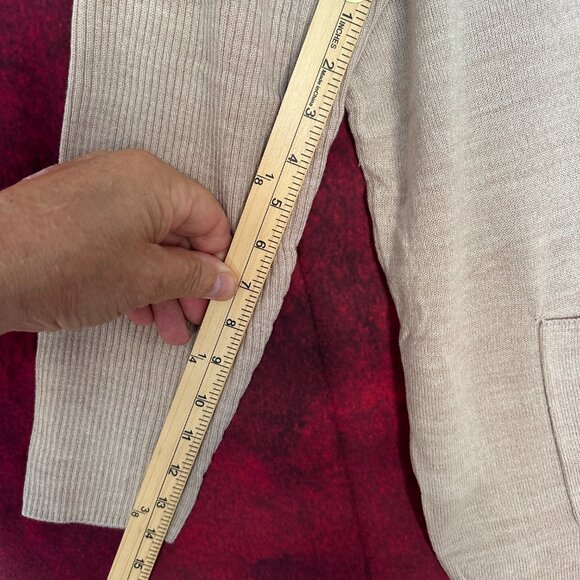 DENIM & CO WOMEN'S SWEATER, BEIGE, 2 POCKETS, V-NECK PULLOVER, OVERSIZE 2X - Picture 9 of 9